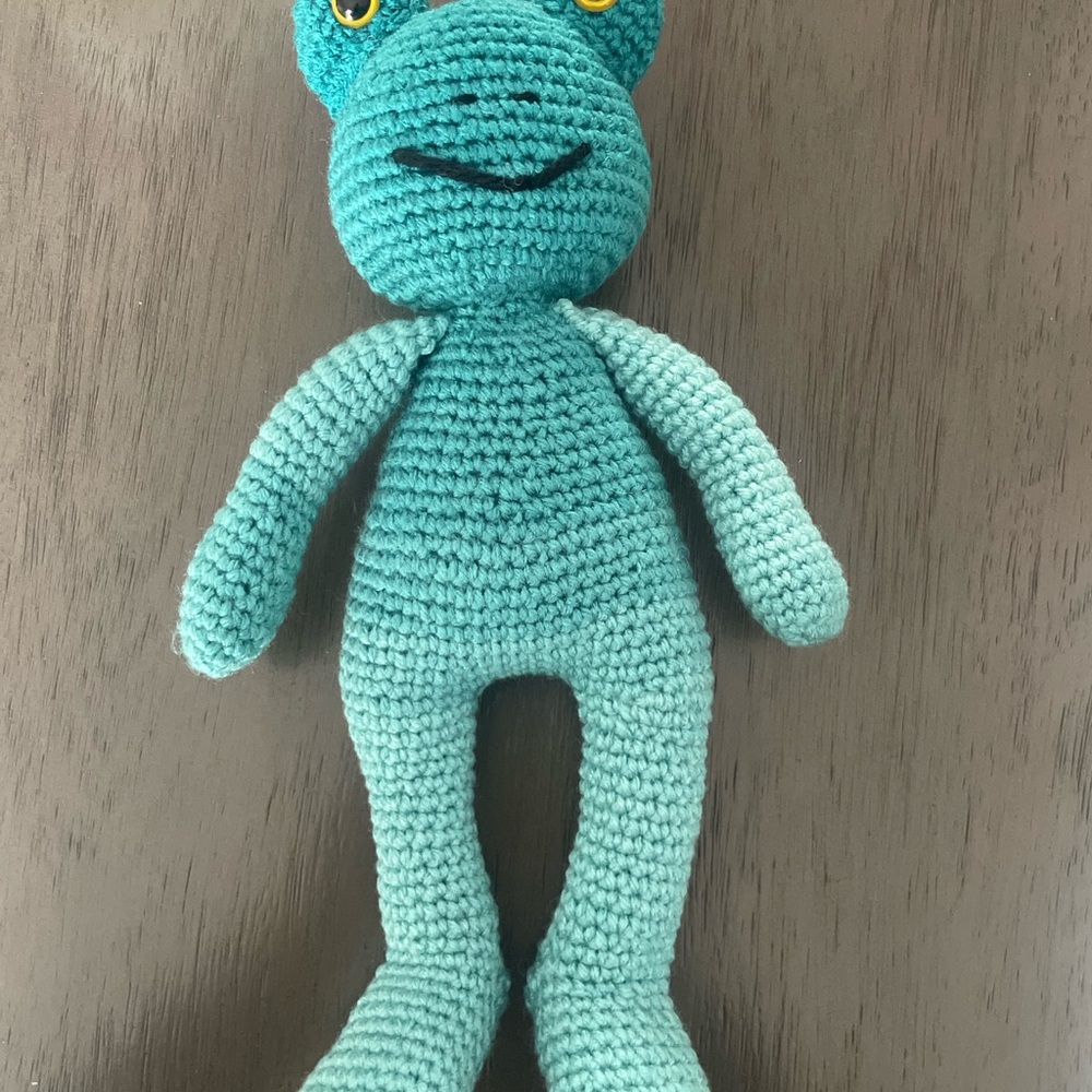 Handmade Teal Stuffed Animal Toy